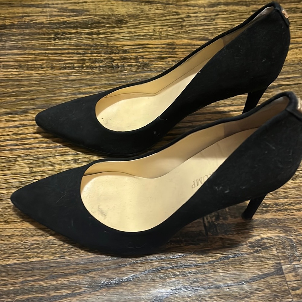 Ivanka Trump black suede pumps
